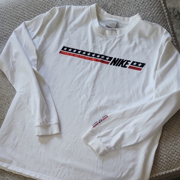 VINTAGE Y2K Nike There is No Finish Line T Shirt XL Running 90s Long Sleeve - Picture 1 of 4